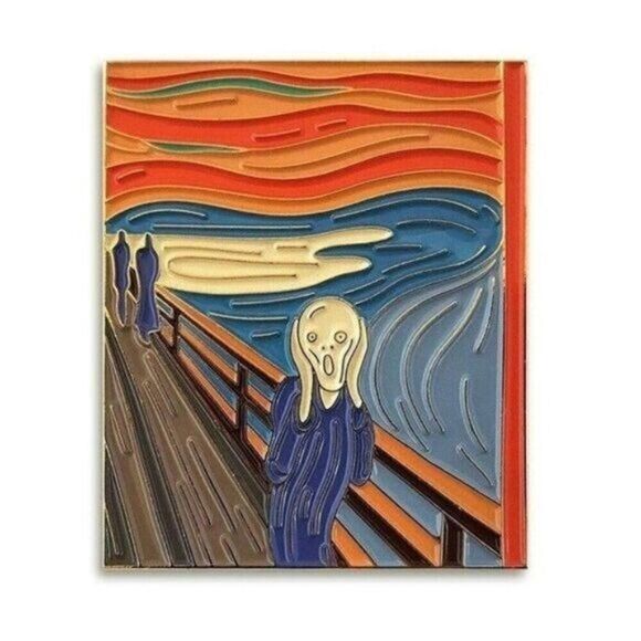 3/20 The Scream Painting Enamel Pin - Picture 1 of 1